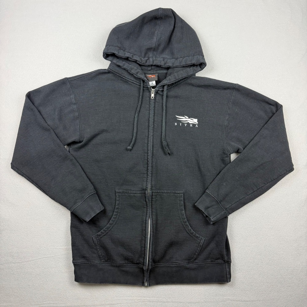 SITKA Gear Men's Medium Black Everyday Icon Full Zip Hoody Sweatshirt Outdoors